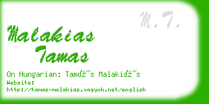 malakias tamas business card